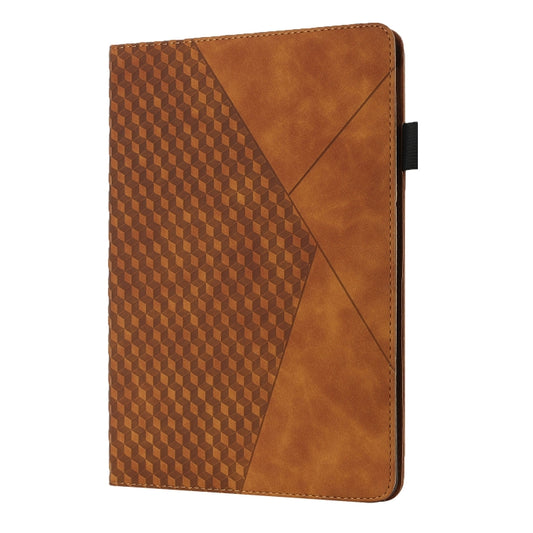 For iPad Pro 11 2022 / 2021 / 2020 / 2018 Rhombus Skin Feel Horizontal Flip Tablet Leather Tablet Case with Card Slots & Holder & Sleep / Wake-up Function(Brown) - iPad Pro 11 (2022/2021) Cases by buy2fix | Online Shopping UK | buy2fix
