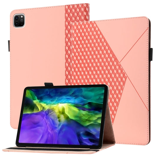 For iPad Pro 11 2022 / 2021 / 2020 / 2018 Rhombus Skin Feel Horizontal Flip Tablet Leather Tablet Case with Card Slots & Holder & Sleep / Wake-up Function(Rose Gold) - iPad Pro 11 (2022/2021) Cases by buy2fix | Online Shopping UK | buy2fix