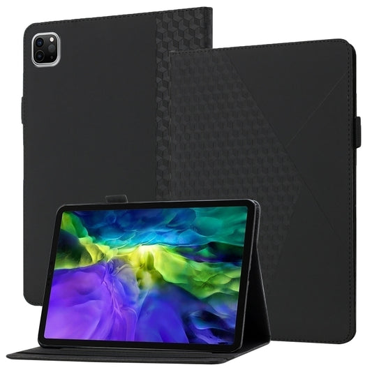 For iPad Pro 11 2022 / 2021 / 2020 / 2018 Rhombus Skin Feel Horizontal Flip Tablet Leather Tablet Case with Card Slots & Holder & Sleep / Wake-up Function(Black) - iPad Pro 11 (2022/2021) Cases by buy2fix | Online Shopping UK | buy2fix