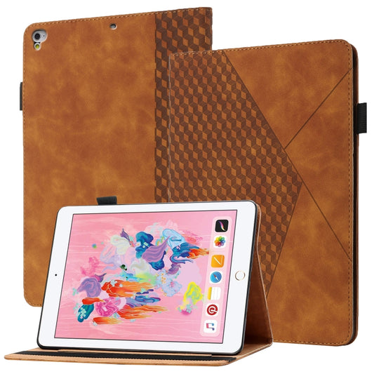 Rhombus Skin Feel Horizontal Flip Tablet Leather Case with Card Slots & Holder & Sleep / Wake-up Function For iPad 9.7 2018 / 2017(Brown) - iPad 9.7 (2018) & (2017) Cases by buy2fix | Online Shopping UK | buy2fix