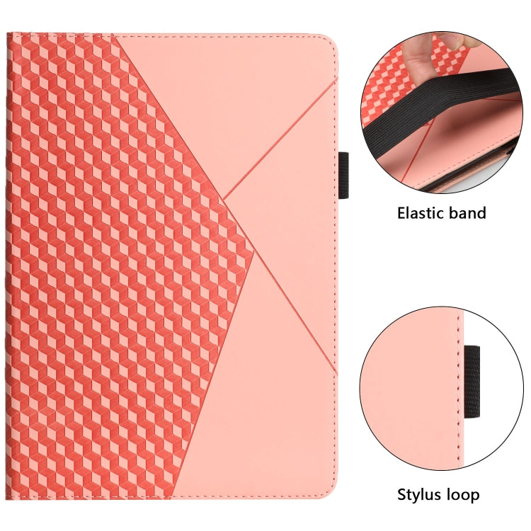 Rhombus Skin Feel Horizontal Flip Tablet Leather Case with Card Slots & Holder & Sleep / Wake-up Function For iPad 9.7 2018 / 2017(Rose Gold) - iPad 9.7 (2018) & (2017) Cases by buy2fix | Online Shopping UK | buy2fix