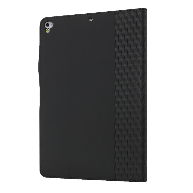 Rhombus Skin Feel Horizontal Flip Tablet Leather Case with Card Slots & Holder & Sleep / Wake-up Function For iPad 9.7 2018 / 2017(Black) - iPad 9.7 (2018) & (2017) Cases by buy2fix | Online Shopping UK | buy2fix