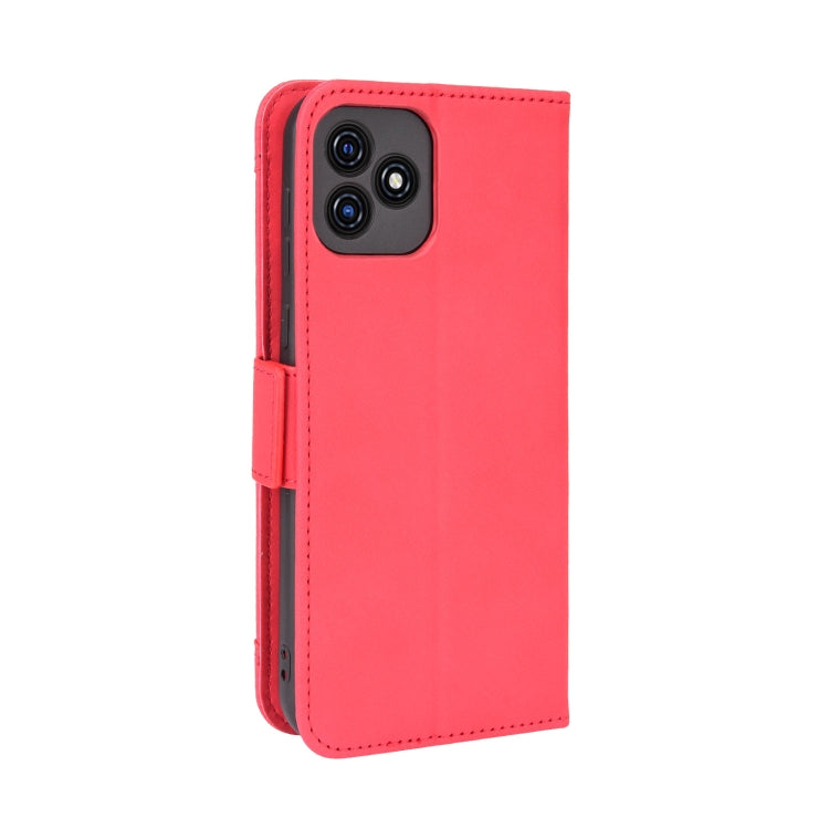 For Blackview Oscal C20 Skin Feel Calf Pattern Horizontal Flip Leather Case with Holder & Card Slots & Photo Frame(Red) by buy2fix