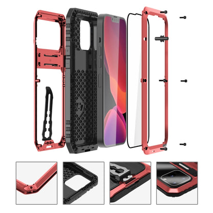 For iPhone 13 Pro Armor Shockproof Splash-proof Dust-proof Phone Case with Holder (Red) by buy2fix