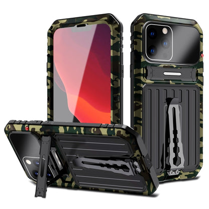For iPhone 12 Pro Max Armor Shockproof Splash-proof Dust-proof Phone Case with Holder(Camouflage) - iPhone 12 Pro Max Cases by buy2fix | Online Shopping UK | buy2fix