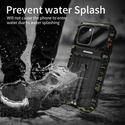 For iPhone 12 Pro Max Armor Shockproof Splash-proof Dust-proof Phone Case with Holder(Camouflage) - iPhone 12 Pro Max Cases by buy2fix | Online Shopping UK | buy2fix