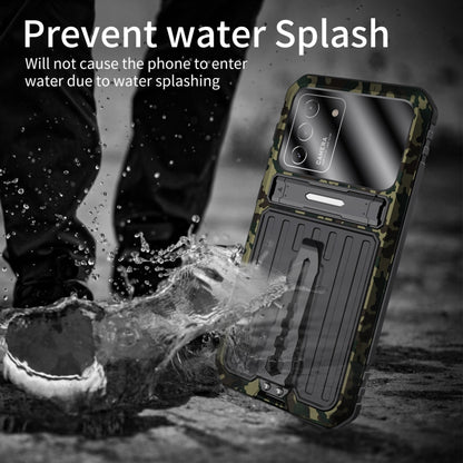 For Samsung Galaxy S21+ 5G Armor Shockproof Splash-proof Dust-proof Phone Case with Holder(Camouflage) - Galaxy S21+ 5G Cases by buy2fix | Online Shopping UK | buy2fix