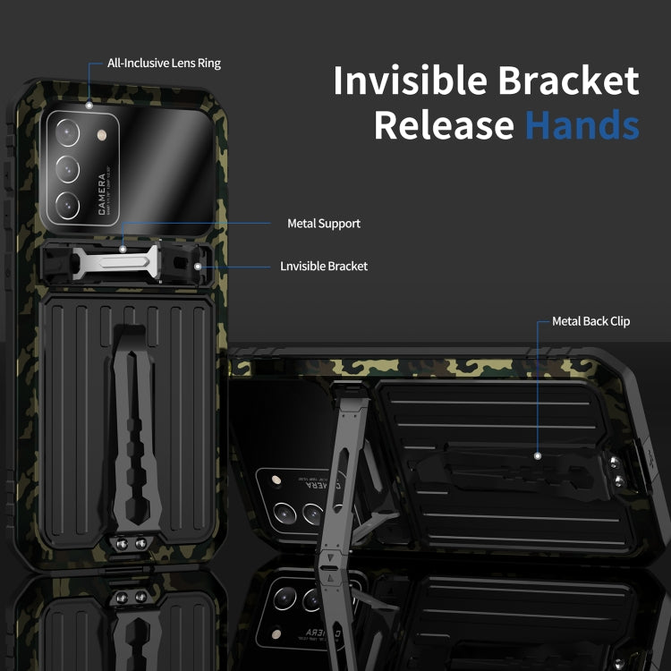 For Samsung Galaxy S21+ 5G Armor Shockproof Splash-proof Dust-proof Phone Case with Holder(Camouflage) - Galaxy S21+ 5G Cases by buy2fix | Online Shopping UK | buy2fix