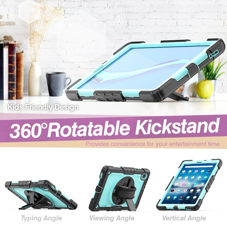 For Lenovo Tab M10 HD TB-X306X Shockproof Colorful Silicone + PC Protective Tablet Case with Holder & Shoulder Strap & Hand Strap(Light Blue) - Lenovo by buy2fix | Online Shopping UK | buy2fix