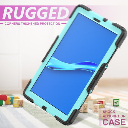 For Lenovo Tab M10 HD TB-X306X Shockproof Colorful Silicone + PC Protective Tablet Case with Holder & Shoulder Strap & Hand Strap(Light Blue) - Lenovo by buy2fix | Online Shopping UK | buy2fix