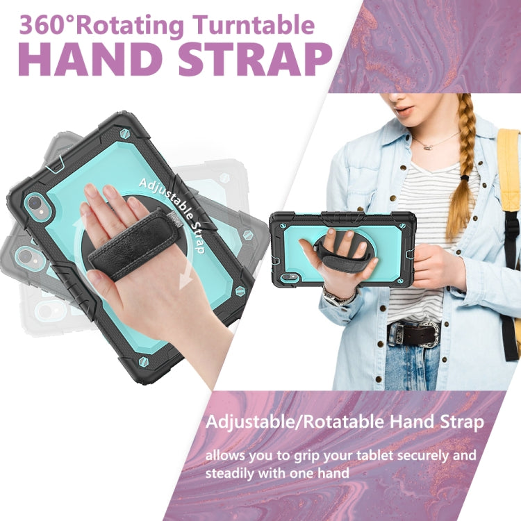 For Lenovo Tab M10 HD TB-X306X Shockproof Colorful Silicone + PC Protective Tablet Case with Holder & Shoulder Strap & Hand Strap(Light Blue) - Lenovo by buy2fix | Online Shopping UK | buy2fix