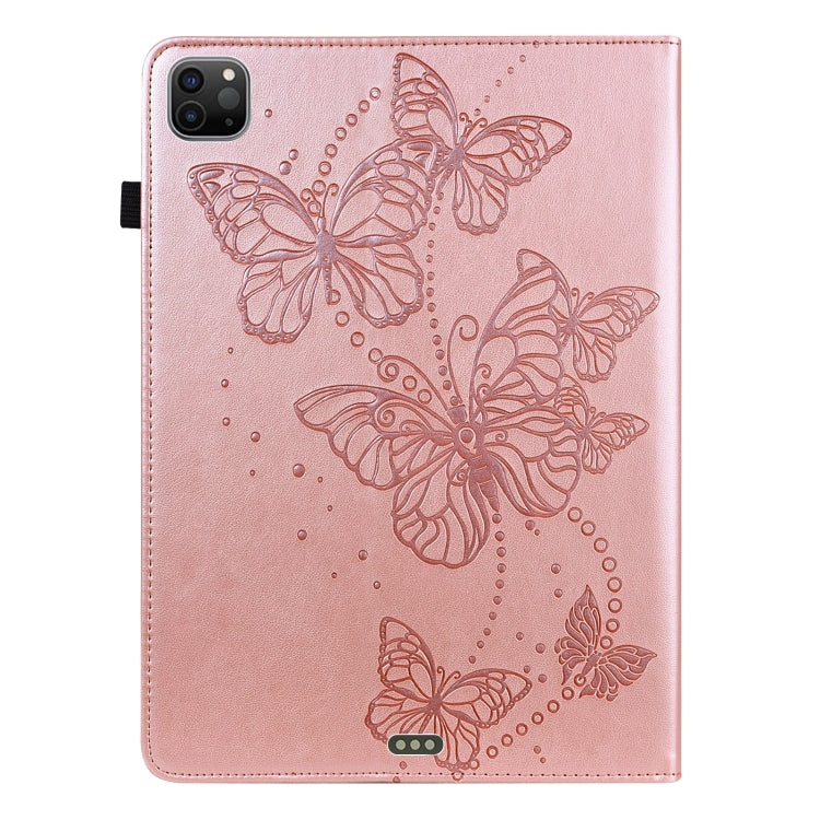 For iPad Pro 11 2022 / 2021 / Air 2020 10.9 Embossed Butterfly Leather Tablet Case(Pink) - iPad Pro 11 (2022/2021) Cases by buy2fix | Online Shopping UK | buy2fix