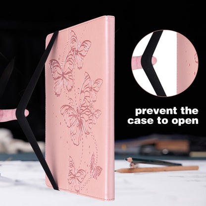 For iPad Pro 11 2022 / 2021 / Air 2020 10.9 Embossed Butterfly Leather Tablet Case(Pink) - iPad Pro 11 (2022/2021) Cases by buy2fix | Online Shopping UK | buy2fix