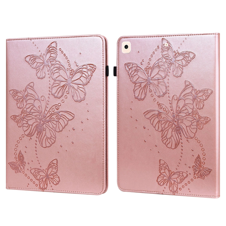 Embossed Butterfly Pattern Horizontal Flip Leather Tablet Case For iPad 10.2 (2021/2020/2019) / Air 10.5 2019(Pink) - iPad 10.2 Cases by buy2fix | Online Shopping UK | buy2fix