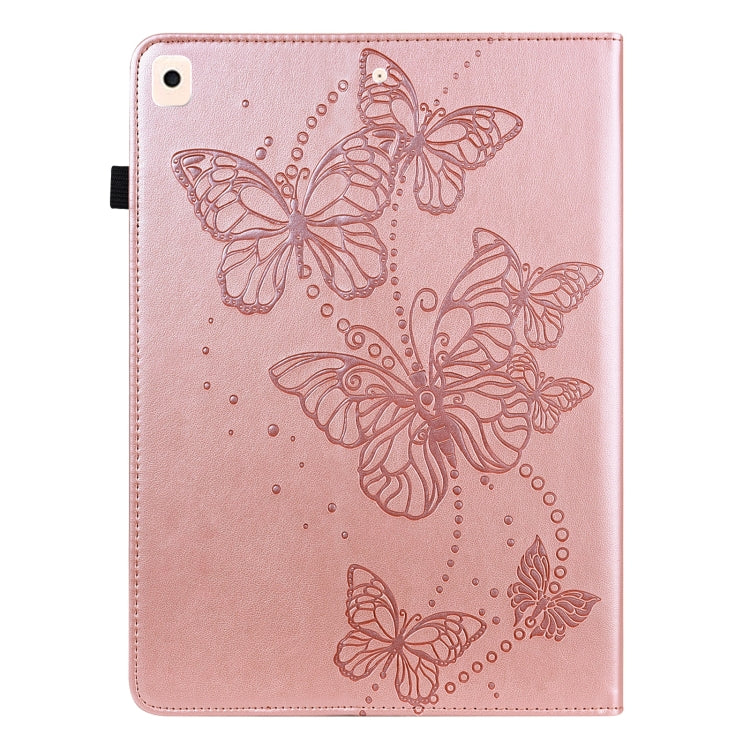 Embossed Butterfly Pattern Horizontal Flip Leather Tablet Case For iPad 10.2 (2021/2020/2019) / Air 10.5 2019(Pink) - iPad 10.2 Cases by buy2fix | Online Shopping UK | buy2fix