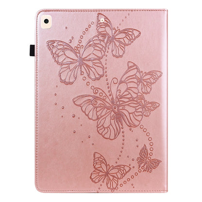 Embossed Butterfly Pattern Horizontal Flip Leather Tablet Case For iPad 10.2 (2021/2020/2019) / Air 10.5 2019(Pink) - iPad 10.2 Cases by buy2fix | Online Shopping UK | buy2fix