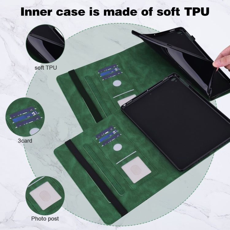 Embossed Butterfly Pattern Horizontal Flip Leather Tablet Case For iPad 10.2 (2021/2020/2019) / Air 10.5 2019(Green) - iPad 10.2 Cases by buy2fix | Online Shopping UK | buy2fix