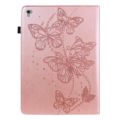 Embossed Butterfly Pattern Horizontal Flip Leather Tablet Case For iPad 9.7 (2018/2017) / Air 2 / Air(Pink) - iPad 9.7 (2018) & (2017) Cases by buy2fix | Online Shopping UK | buy2fix