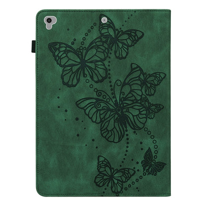 Embossed Butterfly Pattern Horizontal Flip Leather Tablet Case For iPad 9.7 (2018/2017) / Air 2 / Air(Green) - iPad 9.7 (2018) & (2017) Cases by buy2fix | Online Shopping UK | buy2fix