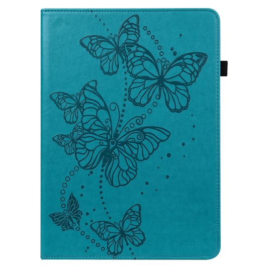 Embossed Butterfly Pattern Horizontal Flip Leather Tablet Case For iPad 9.7 (2018/2017) / Air 2 / Air(Blue) - iPad 9.7 (2018) & (2017) Cases by buy2fix | Online Shopping UK | buy2fix