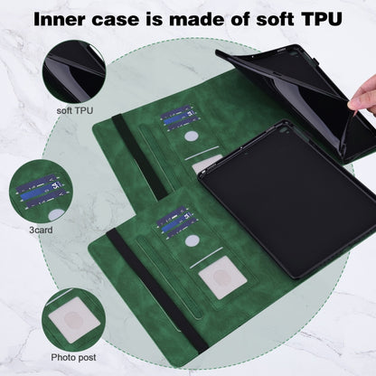 For Samsung Galaxy Tab S8 / Galaxy Tab S7 T870/T875/T876B Embossed Butterfly Pattern Horizontal Flip Leather Tablet Case(Green) by buy2fix