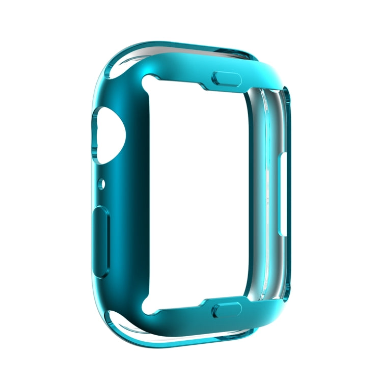 Shockproof TPU All-inclusive Electroplate Protective Case For Apple Watch Series 8 / 7 41mm(Dai Cyan) - Watch Cases by buy2fix | Online Shopping UK | buy2fix