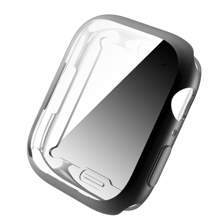 Shockproof TPU All-inclusive Electroplate Protective Case For Apple Watch Series 8 / 7 41mm(Black) - Watch Cases by buy2fix | Online Shopping UK | buy2fix