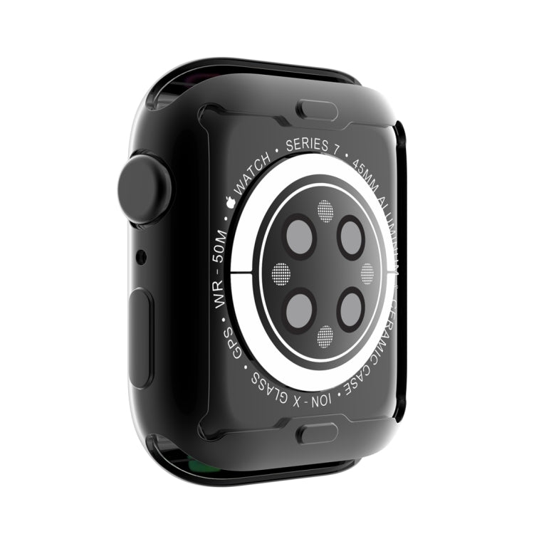 Shockproof TPU All-inclusive Electroplate Protective Case For Apple Watch Series 8 / 7 41mm(Black) - Watch Cases by buy2fix | Online Shopping UK | buy2fix