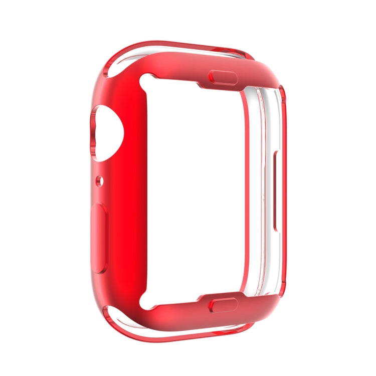 Shockproof TPU All-inclusive Electroplate Protective Case For Apple Watch Series 8 / 7 41mm(Red) - Watch Cases by buy2fix | Online Shopping UK | buy2fix