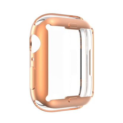 Shockproof TPU All-inclusive Electroplate Protective Case For Apple Watch Series 8 / 7 41mm(Rose Gold) - Watch Cases by buy2fix | Online Shopping UK | buy2fix