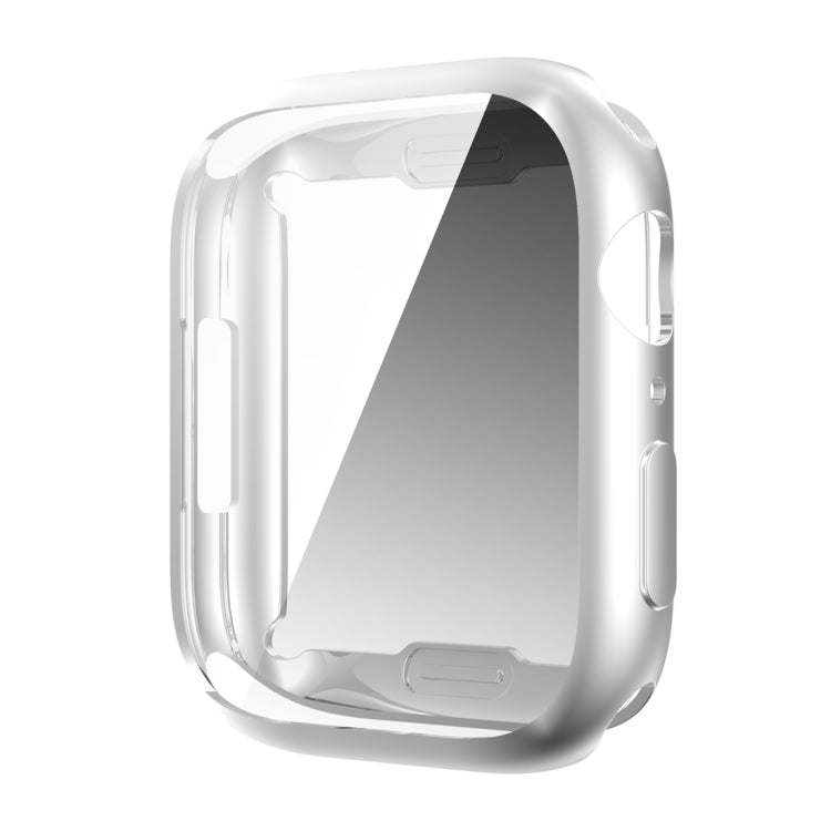 Shockproof TPU All-inclusive Electroplate Protective Case For Apple Watch Series 8 / 7 41mm(Silver) - Watch Cases by buy2fix | Online Shopping UK | buy2fix