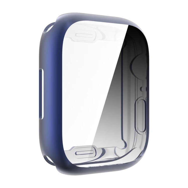 Shockproof TPU All-inclusive Electroplate Protective Case For Apple Watch Series 8 / 7 45mm(Navy Blue) - Watch Cases by buy2fix | Online Shopping UK | buy2fix