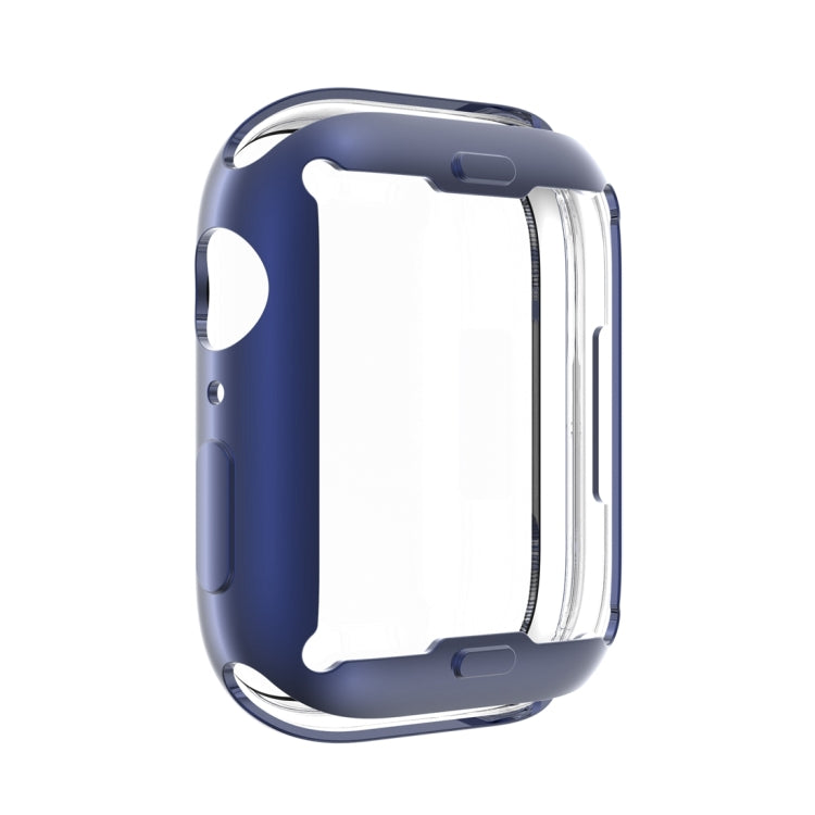 Shockproof TPU All-inclusive Electroplate Protective Case For Apple Watch Series 8 / 7 45mm(Navy Blue) - Watch Cases by buy2fix | Online Shopping UK | buy2fix