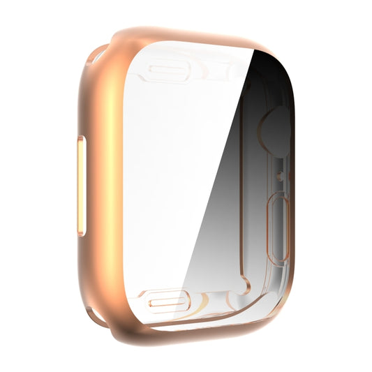 Shockproof TPU All-inclusive Electroplate Protective Case For Apple Watch Series 9 / 8 / 7 45mm(Rose Gold) by buy2fix