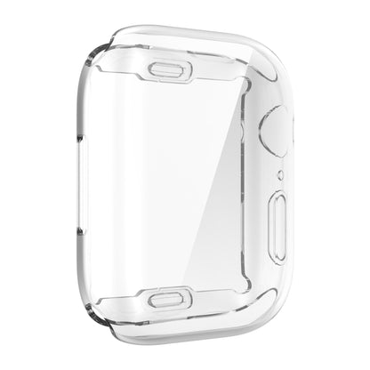 Shockproof TPU All-inclusive Electroplate Protective Case For Apple Watch Series 8 / 7 45mm(Transparent) - Watch Cases by buy2fix | Online Shopping UK | buy2fix