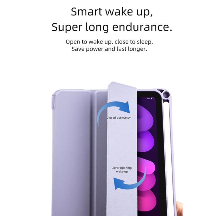 For iPad mini 6 / mini 2024 Mutural Pinyue Series Horizontal Flip Tablet Case with Holder & Pen Slot & Sleep / Wake-up Function(Black) by Mutural