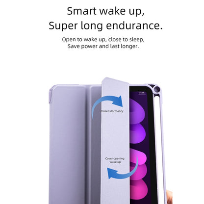 For iPad mini 6 / mini 2024 Mutural Pinyue Series Horizontal Flip Tablet Case with Holder & Pen Slot & Sleep / Wake-up Function(Black) by Mutural