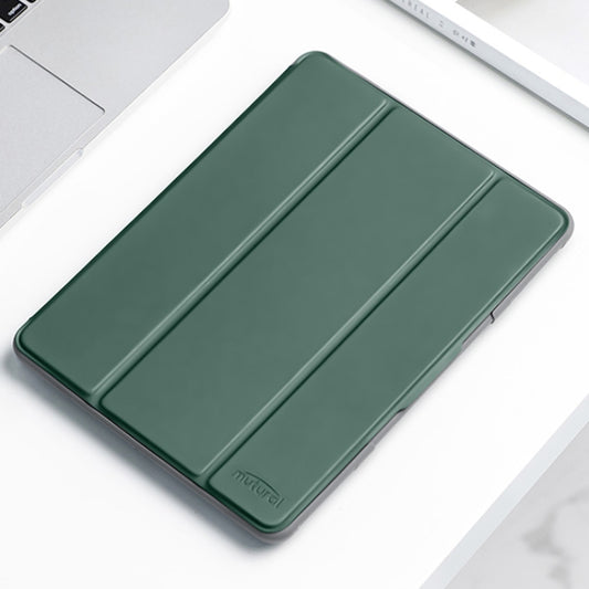 For iPad mini 6 / mini 2024 Mutural Horizontal Flip Tablet Case with Holder & Pen Slot(Dark Green) by Mutural
