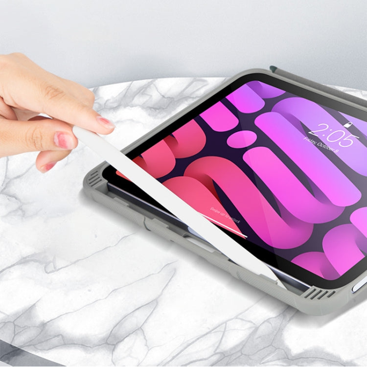 For iPad mini 6 / mini 2024 Mutural Horizontal Flip Tablet Case with Holder & Pen Slot(Dark Green) by Mutural