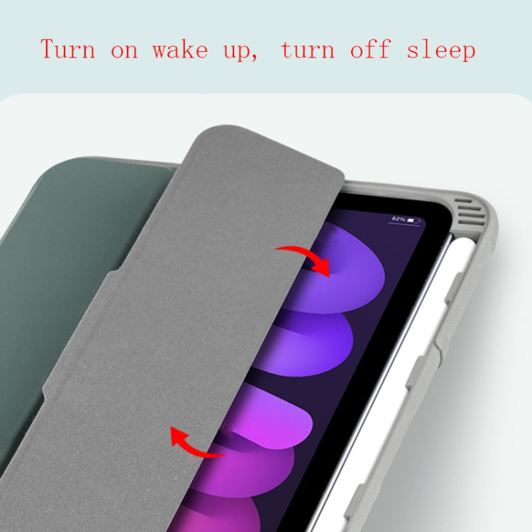 For iPad mini 6 / mini 2024 Mutural Horizontal Flip Tablet Case with Holder & Pen Slot(Rose Gold) by Mutural