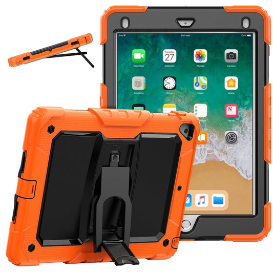 Shockproof Colorful Silicone + Black PC Tablet Protective Case with Holder & Shoulder Strap For iPad 9.7 2018 / 2017(Orange) - iPad 9.7 (2018) & (2017) Cases by buy2fix | Online Shopping UK | buy2fix