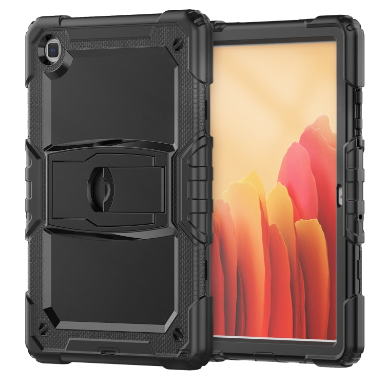 Shockproof Colorful Silicone + Black PC Tablet Protective Case with Holder & Shoulder Strap For Samsung Galaxy Tab A7 2020 T500(Black) - Other Galaxy Tab PC by buy2fix | Online Shopping UK | buy2fix