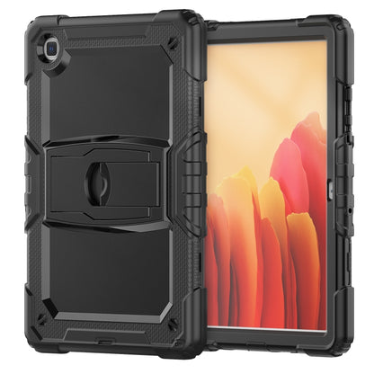 Shockproof Colorful Silicone + Black PC Tablet Protective Case with Holder & Shoulder Strap For Samsung Galaxy Tab A7 2020 T500(Black) - Other Galaxy Tab PC by buy2fix | Online Shopping UK | buy2fix