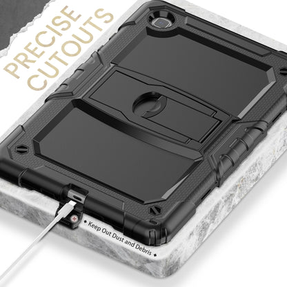 Shockproof Colorful Silicone + Black PC Tablet Protective Case with Holder & Shoulder Strap For Samsung Galaxy Tab A7 2020 T500(Black) - Other Galaxy Tab PC by buy2fix | Online Shopping UK | buy2fix