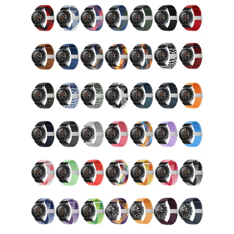 22mm Universal Metal Buckle Nylon Braided Watch Band(Z Blue) by buy2fix