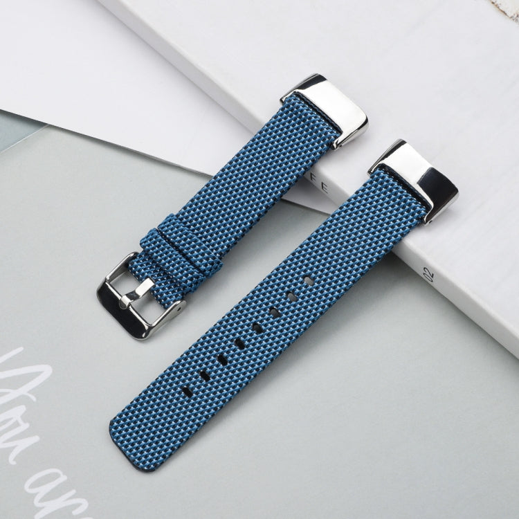 For Fitbit Charge 5 Nylon Canvas Watch Band(Blue) - Watch Bands by buy2fix | Online Shopping UK | buy2fix