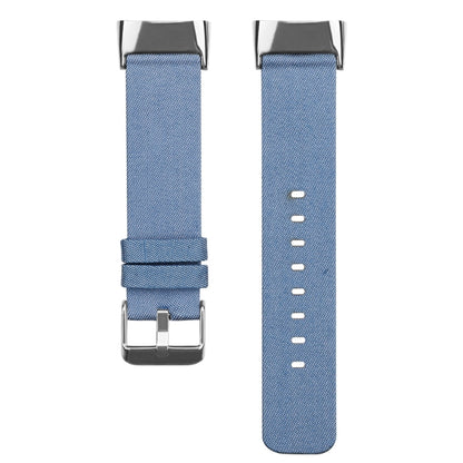 For Fitbit Charge 5 Nylon Canvas Watch Band(Denim Light Blue) - Watch Bands by buy2fix | Online Shopping UK | buy2fix