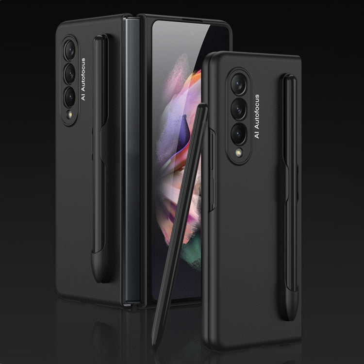 For Samsung Galaxy Z Fold3 5G GKK Ultra-thin Full Coverage Phone Flip Case with Pen Slot(Black) - Galaxy Phone Cases by GKK | Online Shopping UK | buy2fix