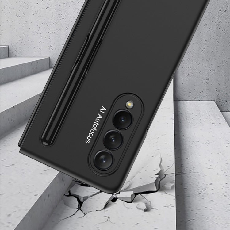 For Samsung Galaxy Z Fold3 5G GKK Ultra-thin Full Coverage Phone Flip Case with Pen Slot(Black) - Galaxy Phone Cases by GKK | Online Shopping UK | buy2fix