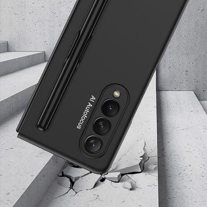 For Samsung Galaxy Z Fold3 5G GKK Ultra-thin Full Coverage Phone Flip Case with Pen Slot(Black) - Galaxy Phone Cases by GKK | Online Shopping UK | buy2fix